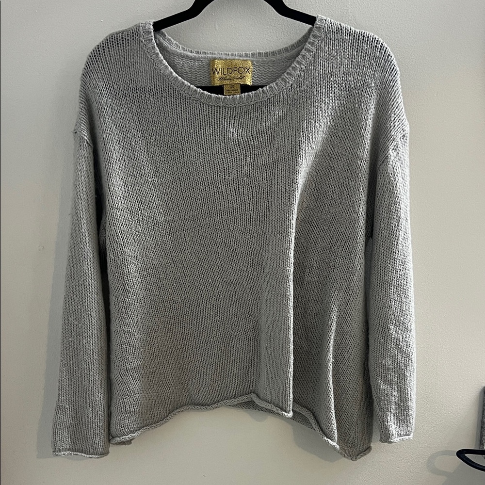Wildfox Light Gray Knit Pullover - image 1